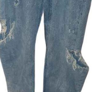 AMERICAN EAGLE OUTFITTERS RIPPED BAGGY WIDE LEGGED JEANS